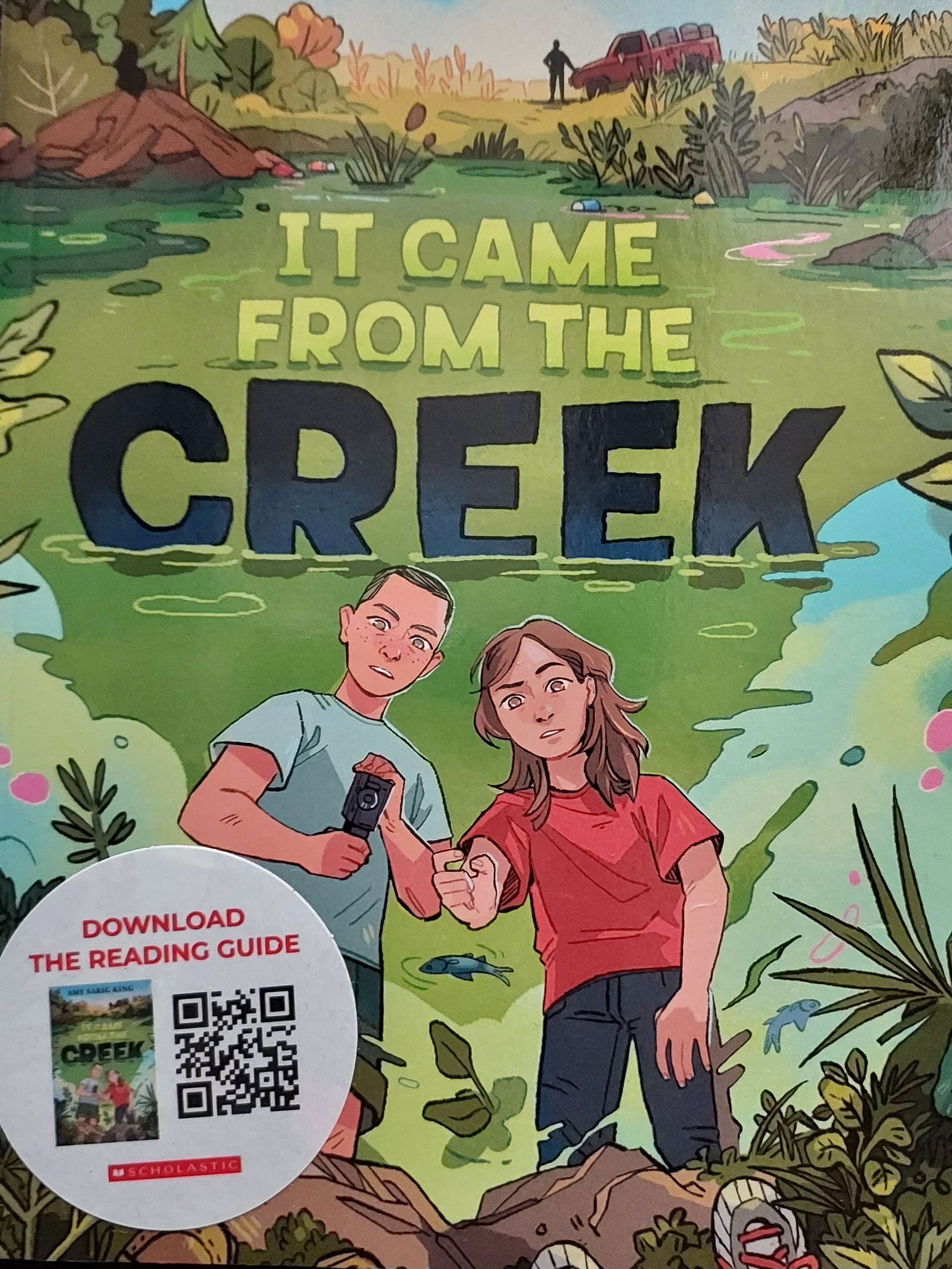 Scholastic Green And Pink Mystery Book Back Cover